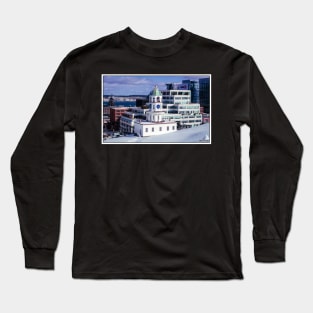 Halifax Town Clock in Winter Long Sleeve T-Shirt